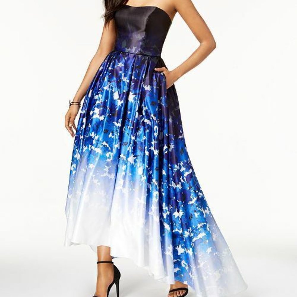 Betsy and Adam Petite Ombre Gown